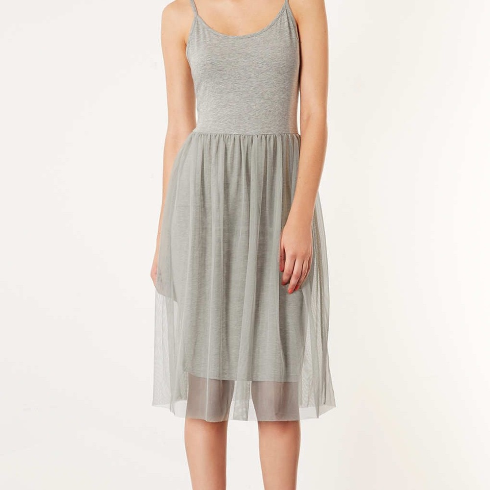 TOPSHOP tulle midi dress